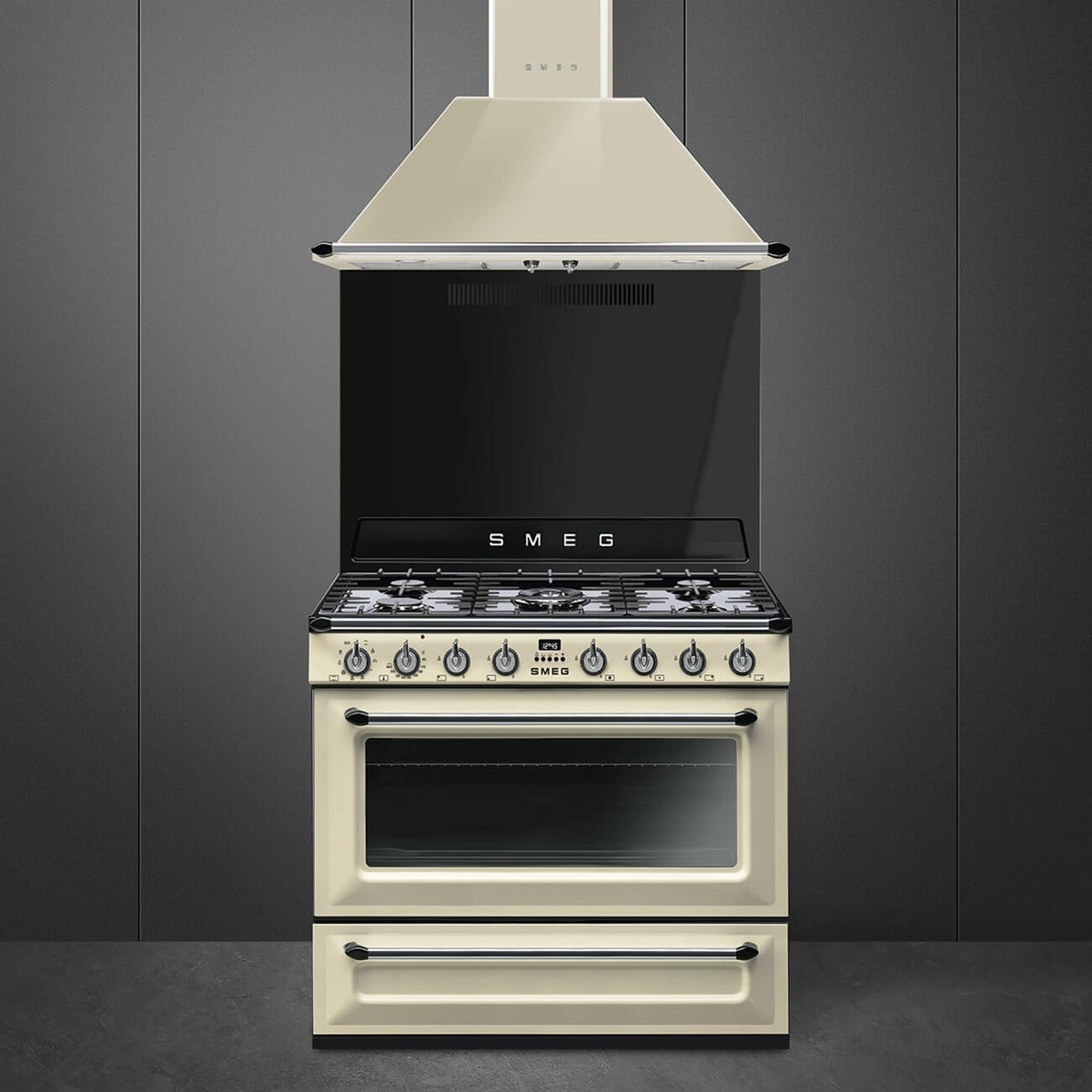 SMEG TR90P Linea Victoria KREM 90 CM KUZİNE FIRIN