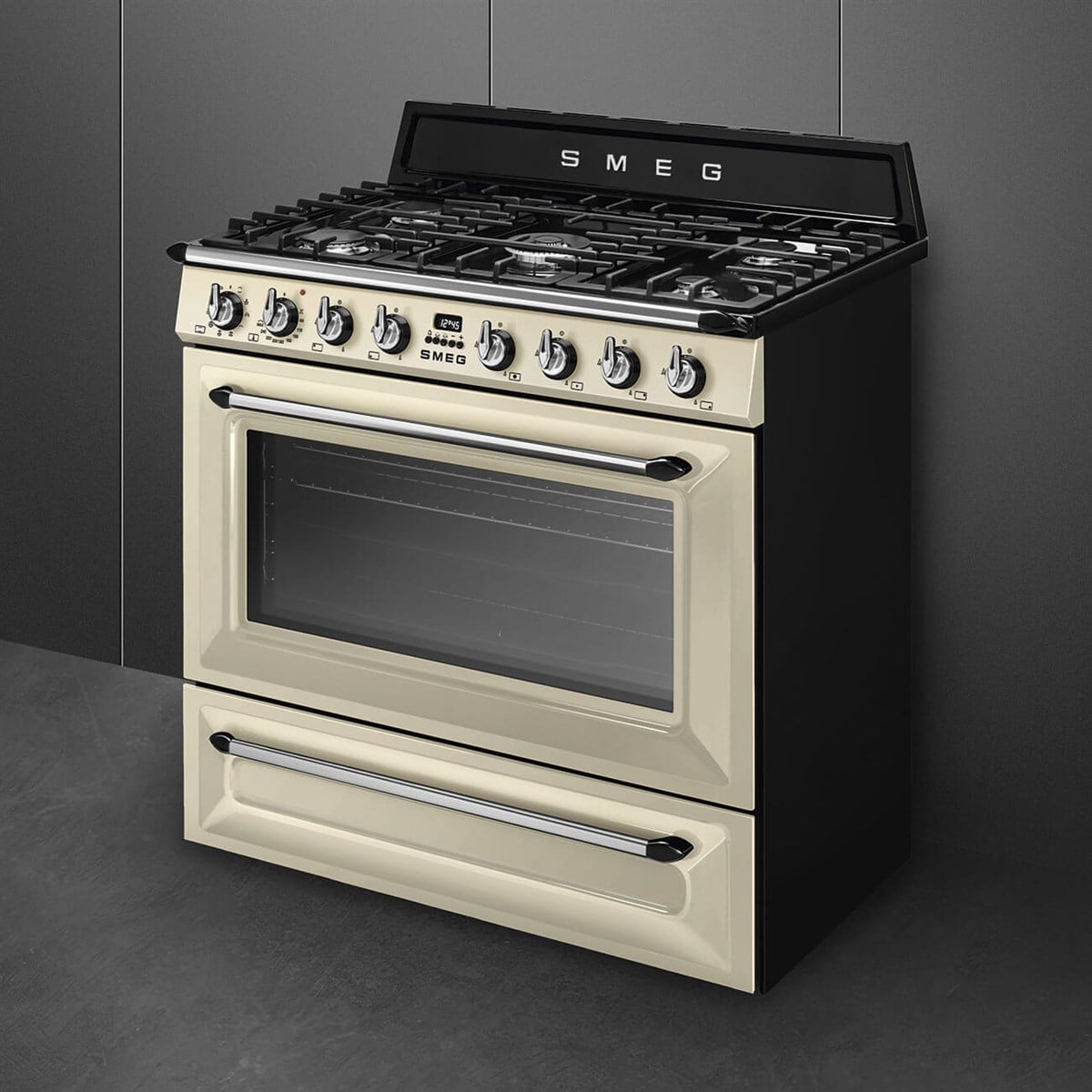 SMEG TR90P Linea Victoria KREM 90 CM KUZİNE FIRIN