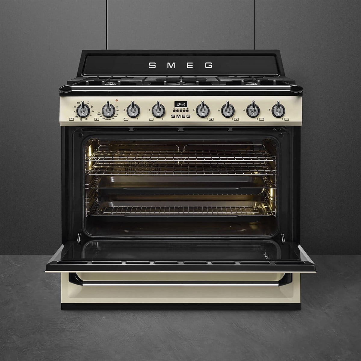 SMEG TR90P Linea Victoria KREM 90 CM KUZİNE FIRIN