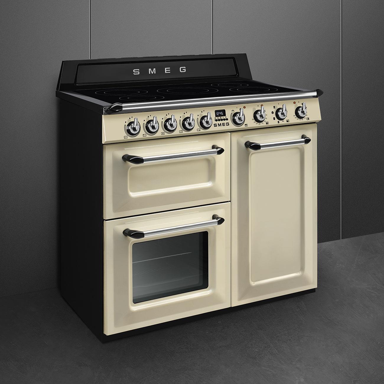 SMEG VICTORIA KREM KUZİNE FIRIN İNDÜKSİYONLU TR103IP2 100 CM