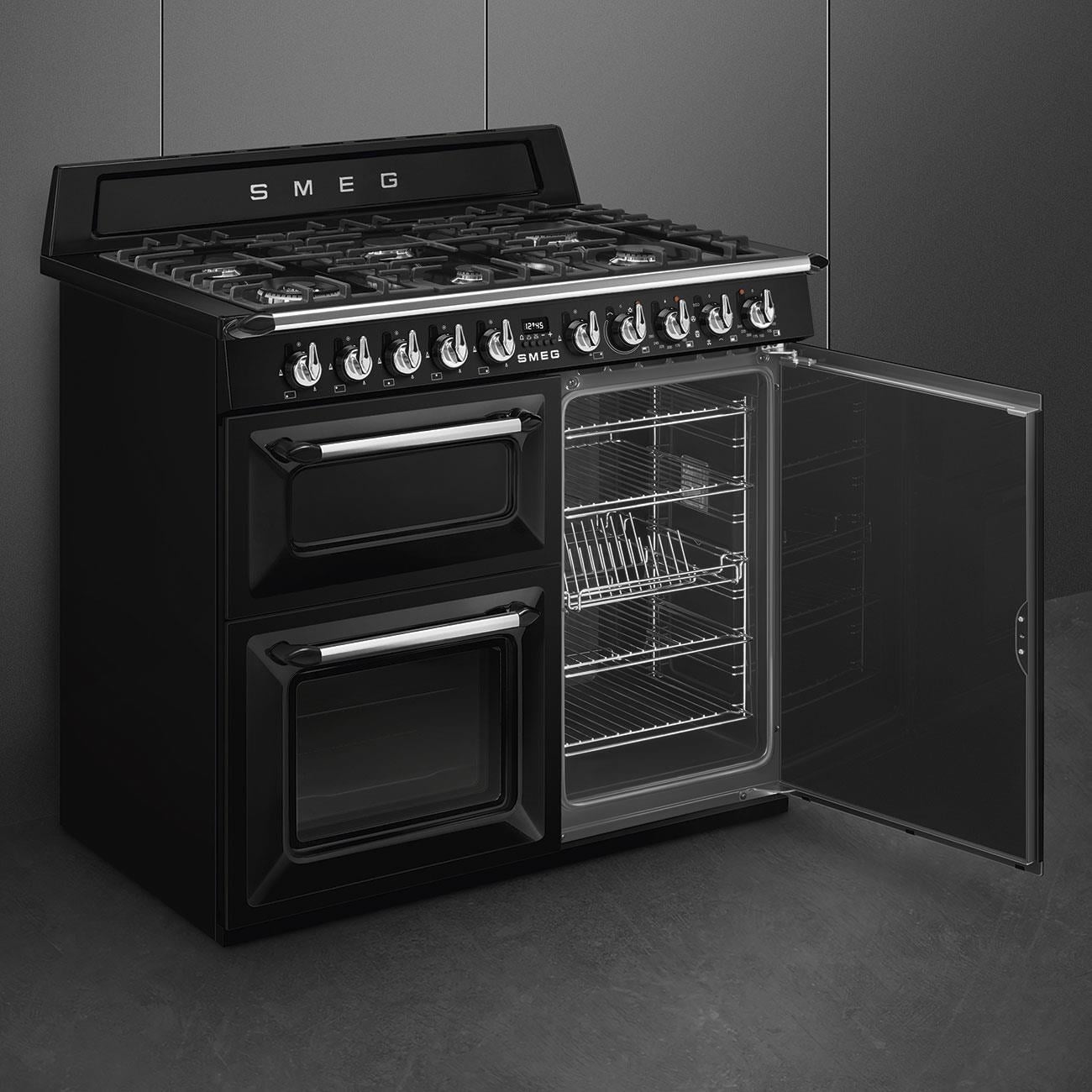 SMEG VICTORIA SİYAH KUZİNE FIRIN TR103BL 100 CM