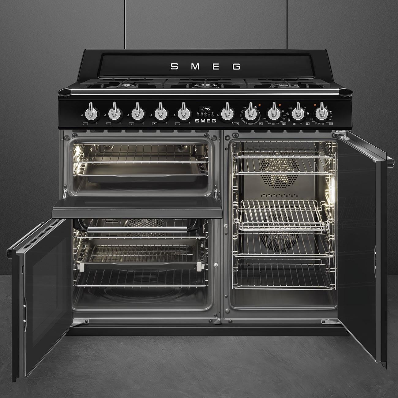 SMEG VICTORIA SİYAH KUZİNE FIRIN TR103BL 100 CM