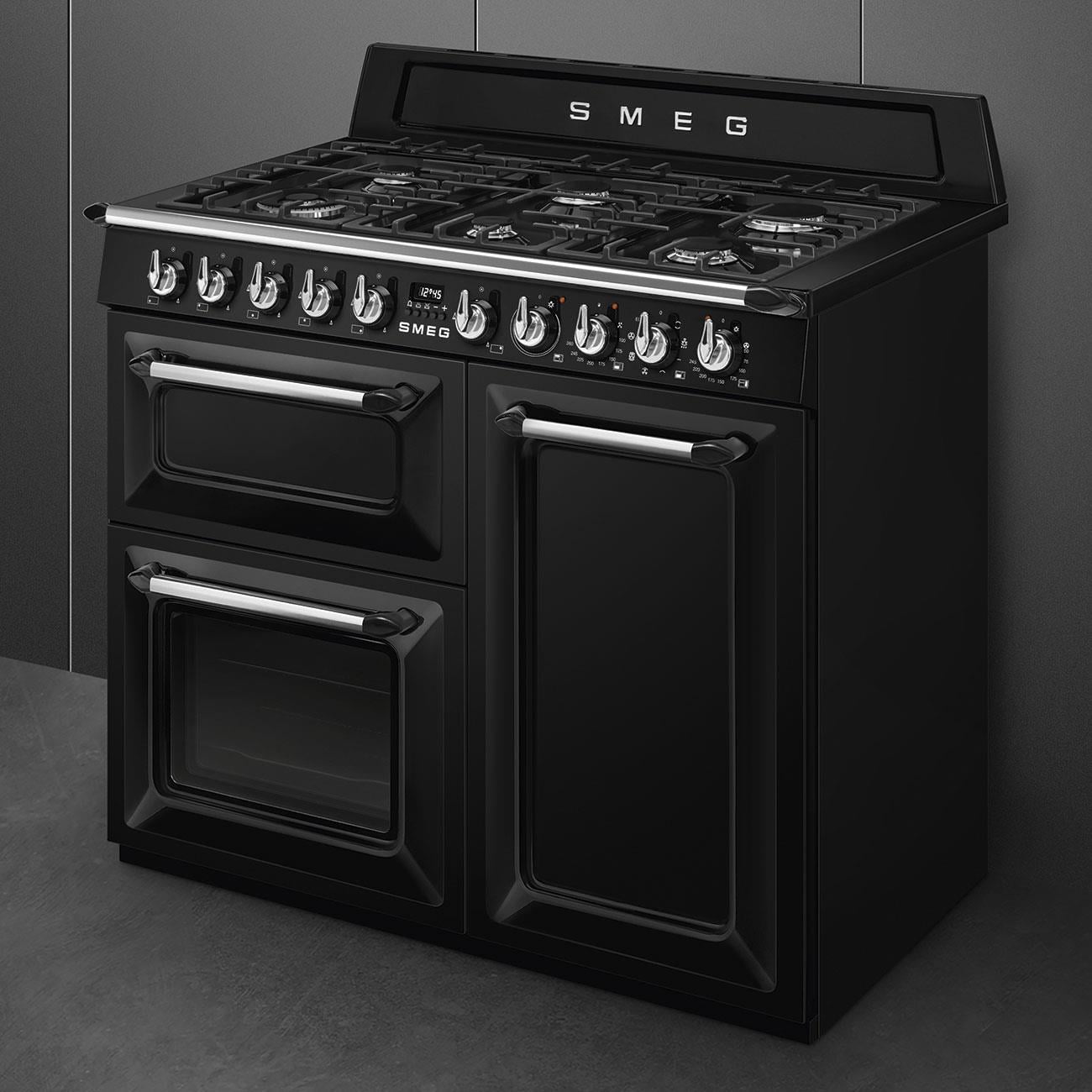 SMEG VICTORIA SİYAH KUZİNE FIRIN TR103BL 100 CM