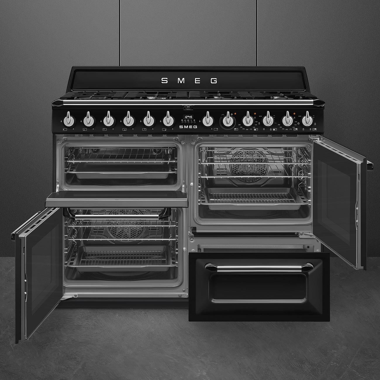 SMEG VİCTORİA SİYAH KUZİNE FIRIN TR4110BL1