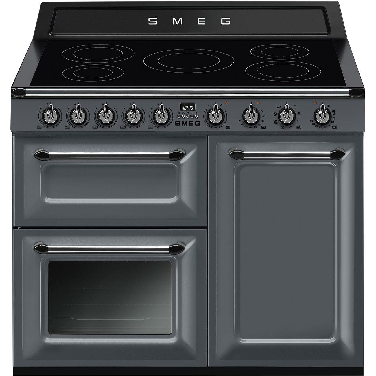 SMEG VICTORIA TR103IGR2 BARUT GRİSİ İNDÜKSİYONLU KUZİNE FIRIN 100 CM
