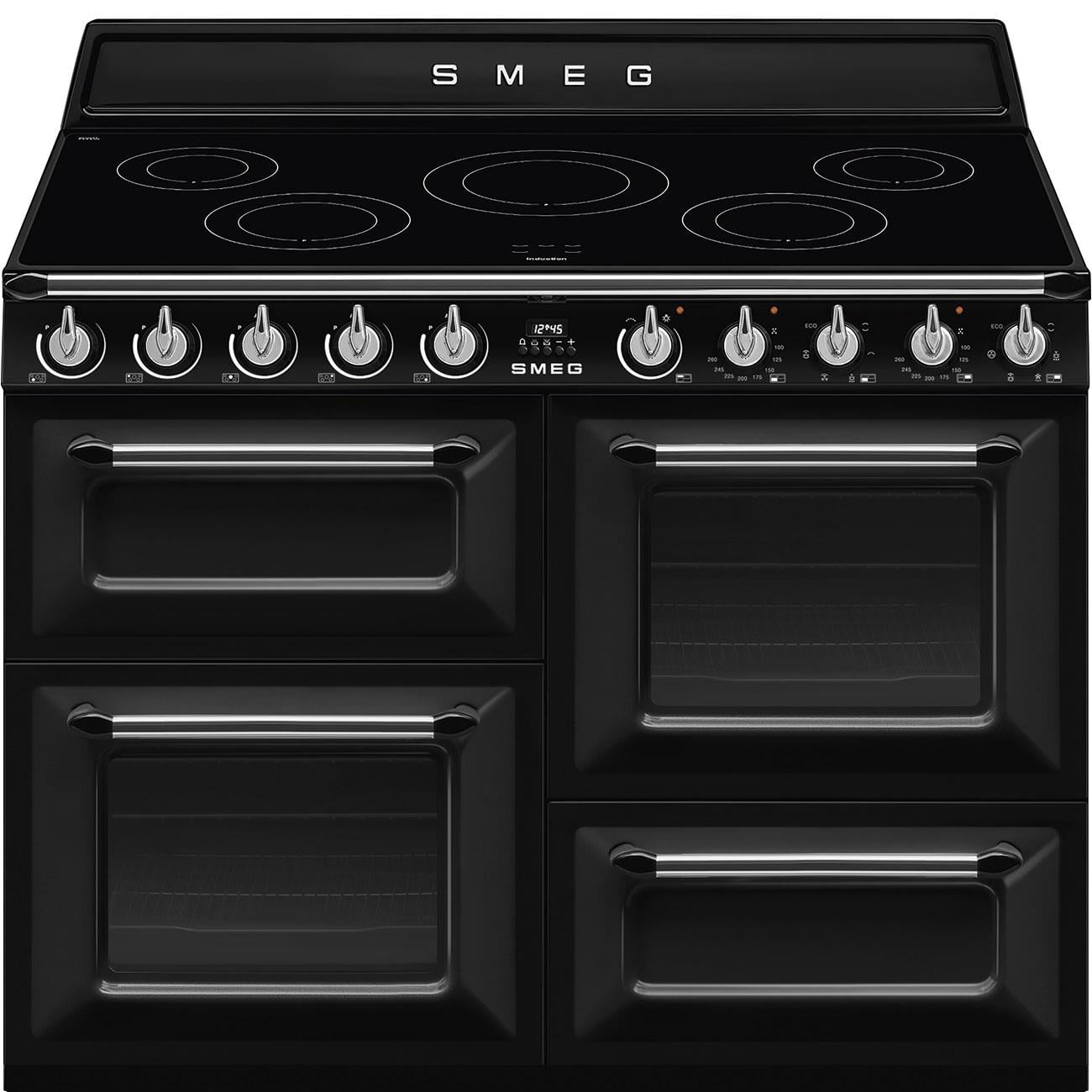 SMEG VICTORIA TR4110IBL2 SİYAH İNDÜKSİYONLU KUZİNE FIRIN 110 CM