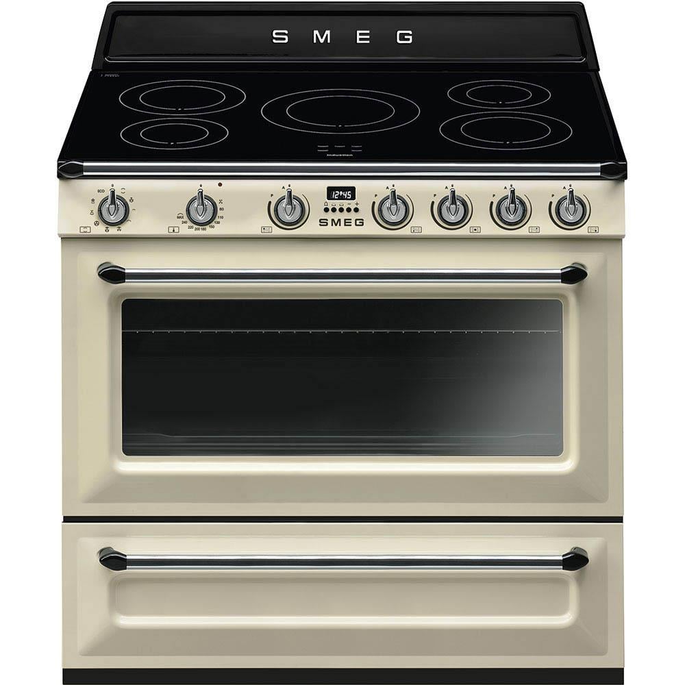 SMEG VICTORIA TR90IP2 KREM İNDÜKSİYONLU KUZİNE FIRIN 90 CM