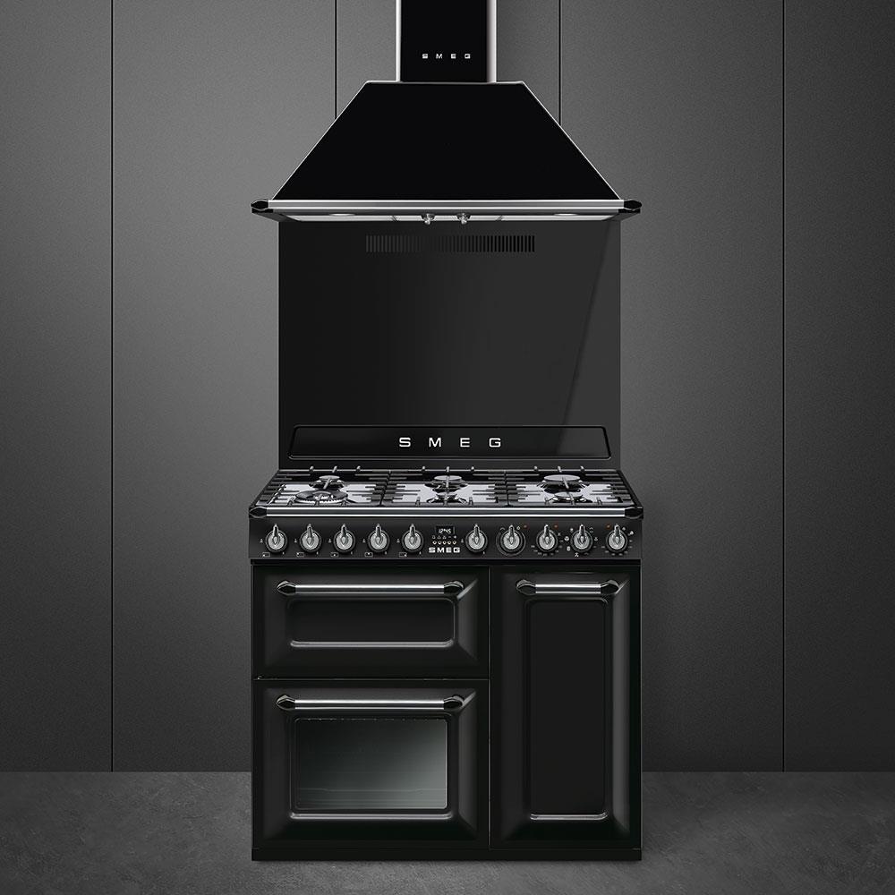 SMEG VICTORIA TR93BL SİYAH KUZİNE FIRIN 90 CM