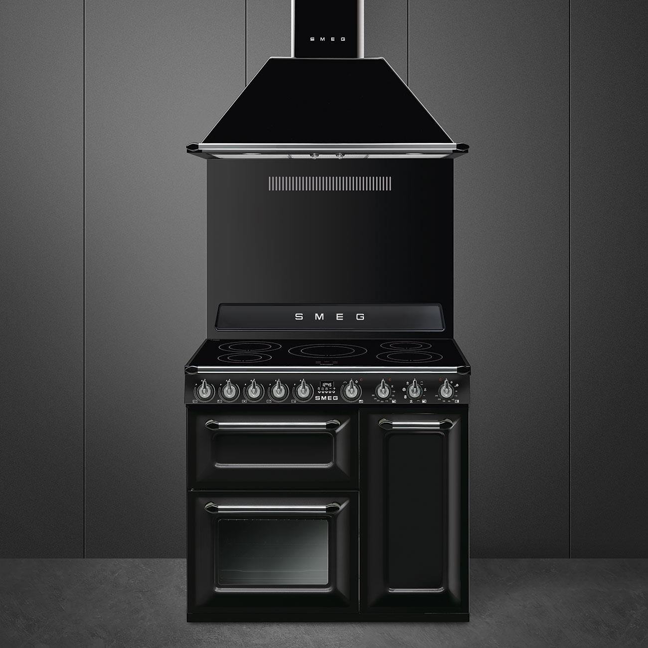 SMEG VICTORIA TR93IBL2 SİYAH İNDÜKSİYONLU KUZİNE FIRIN 90 CM