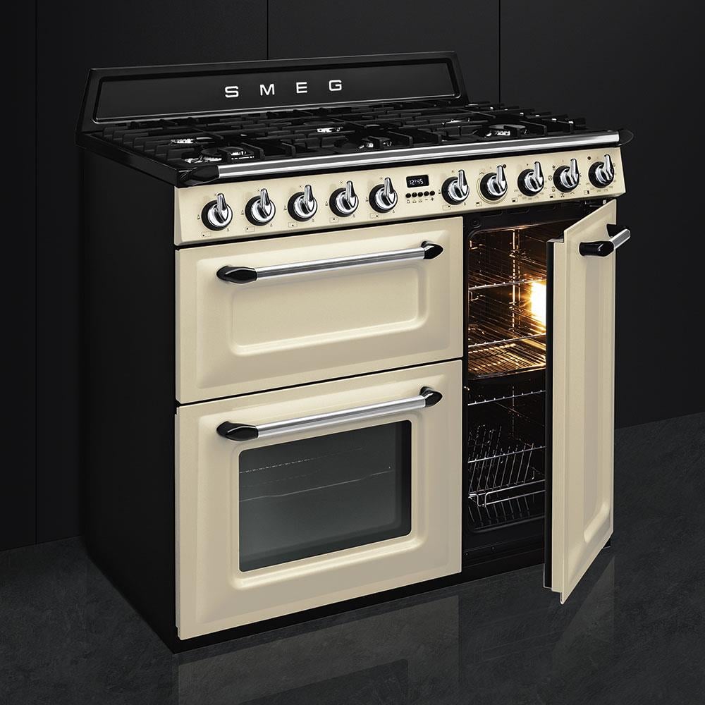 SMEG VICTORIA TR93P KREM KUZİNE FIRIN 90 CM