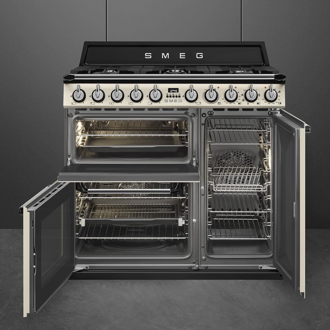 SMEG VICTORIA TR93P KREM KUZİNE FIRIN 90 CM