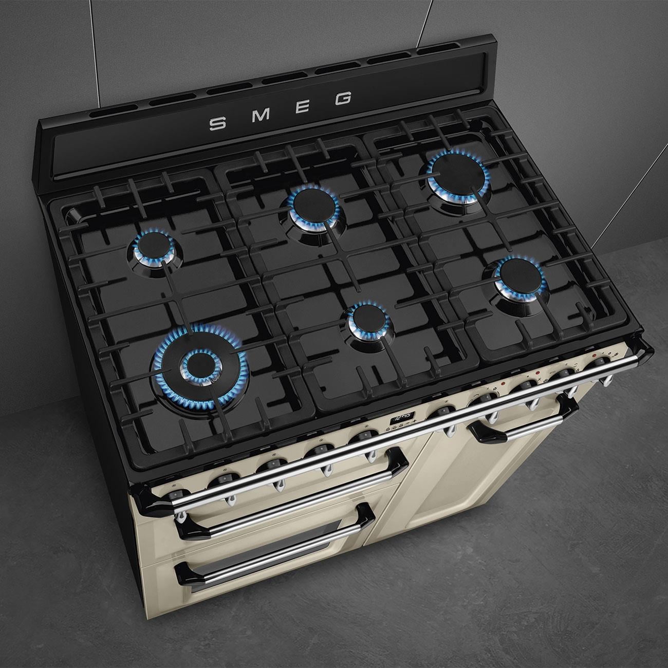 SMEG VICTORIA TR93P KREM KUZİNE FIRIN 90 CM