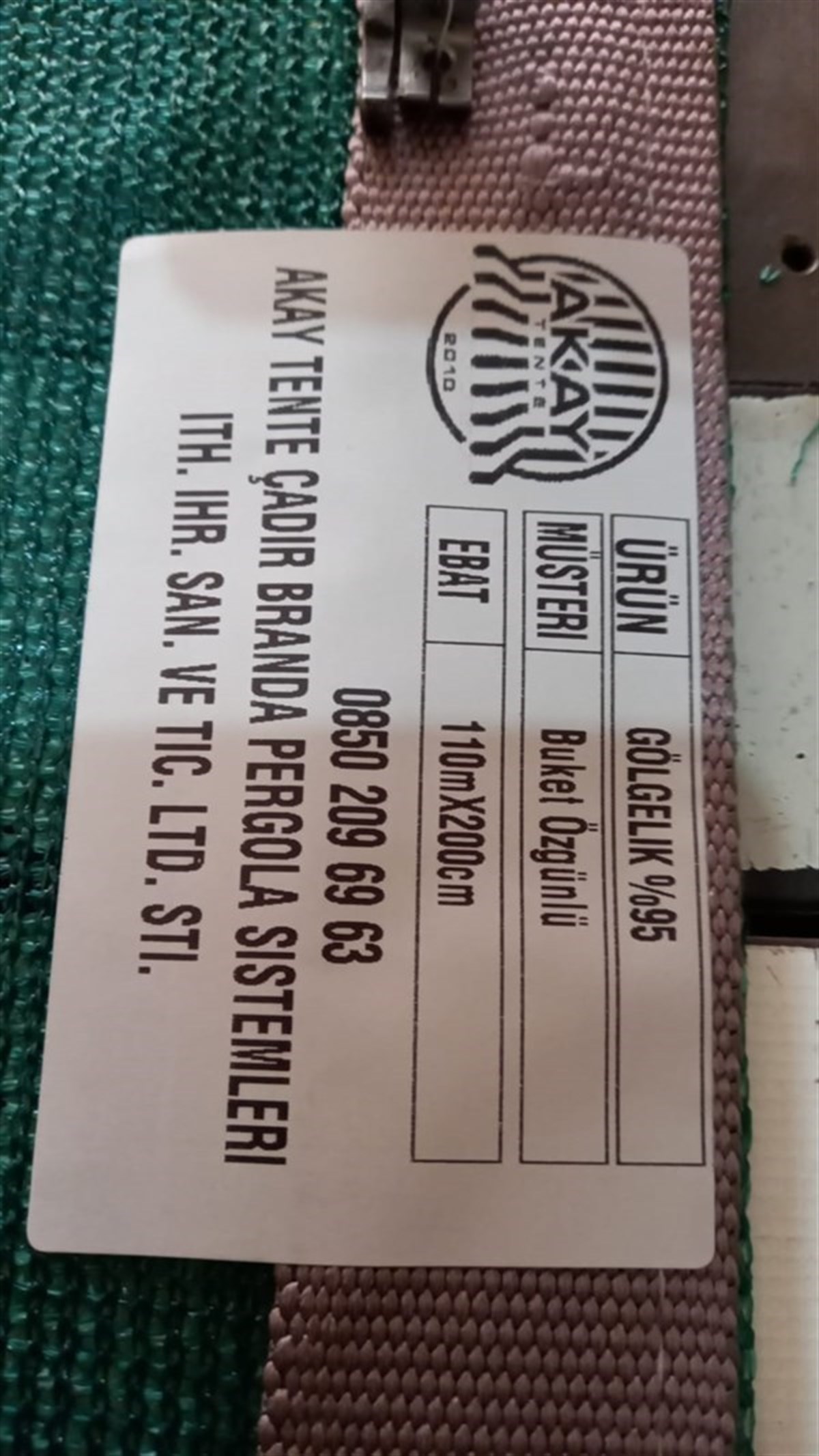 11,5x8 Gölgelik File %95 140 Gram Yeşil Ücretsiz Kargo