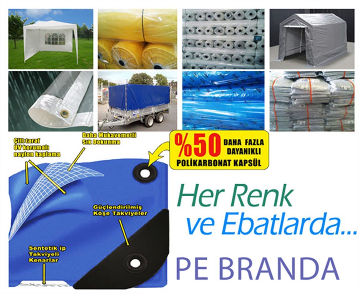 140 Gram Ebatlı Branda Su Geçirmez