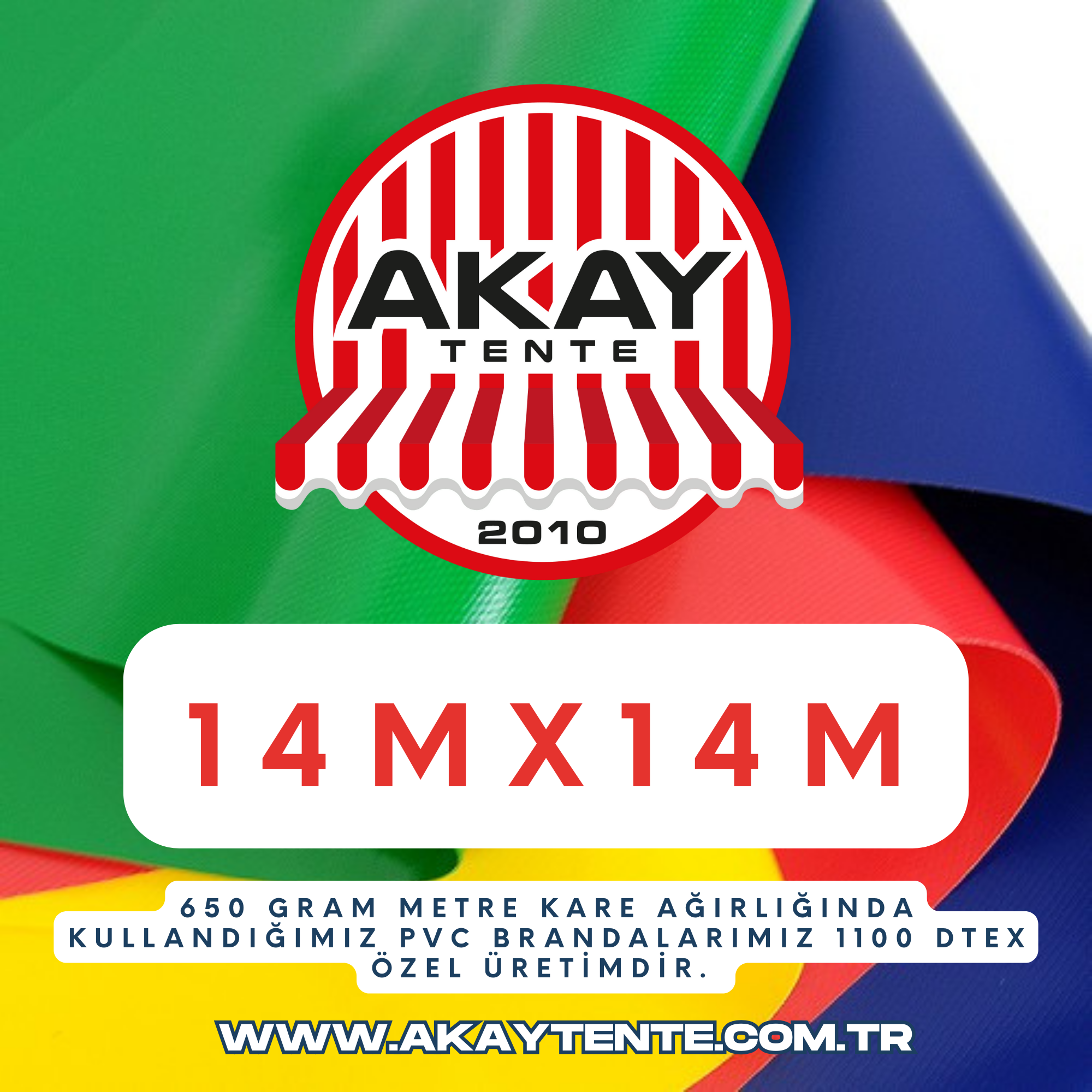 14mX14m Pvc Branda 650 Gram