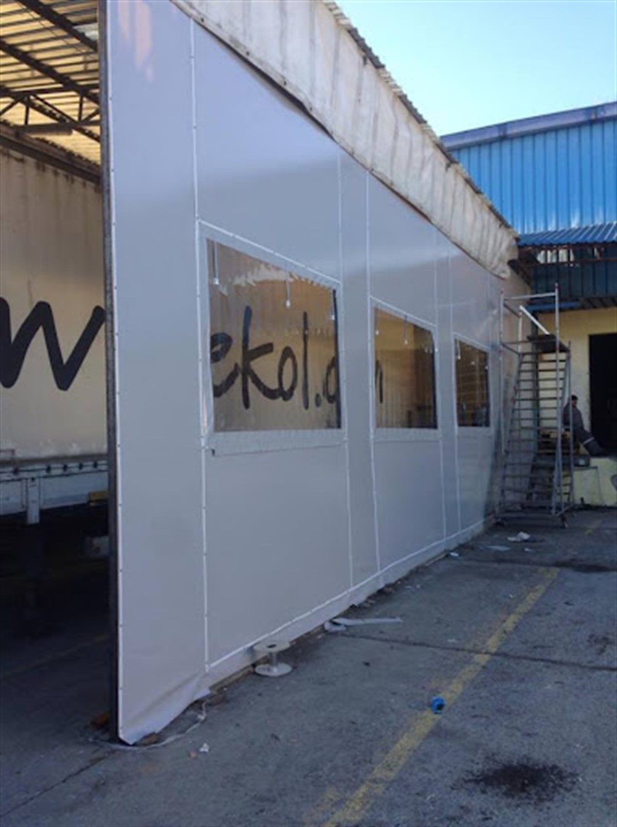 Farbika Ara Bölme Pvc Branda Şeffaf Branda