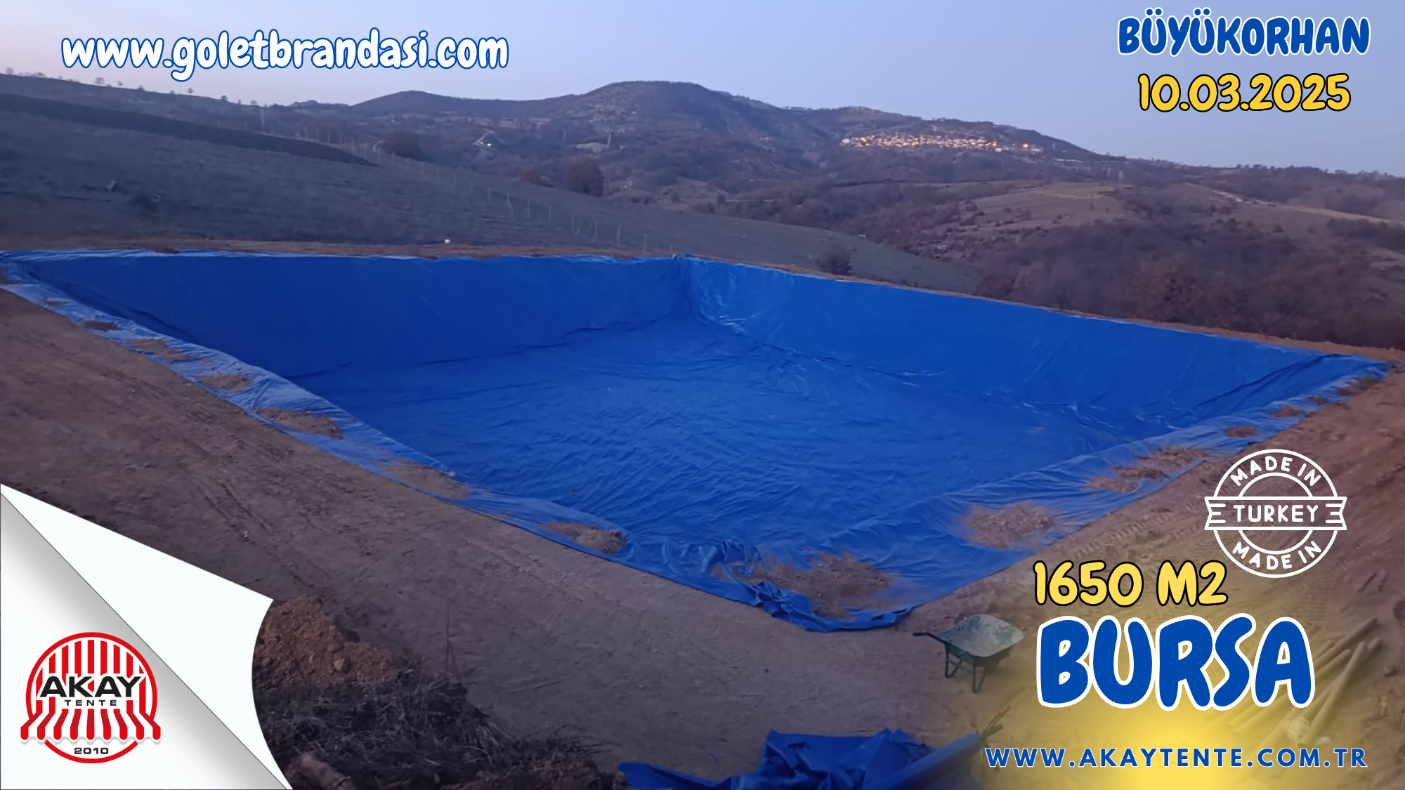 Gölet Brandası 650 Gram Pvc Branda