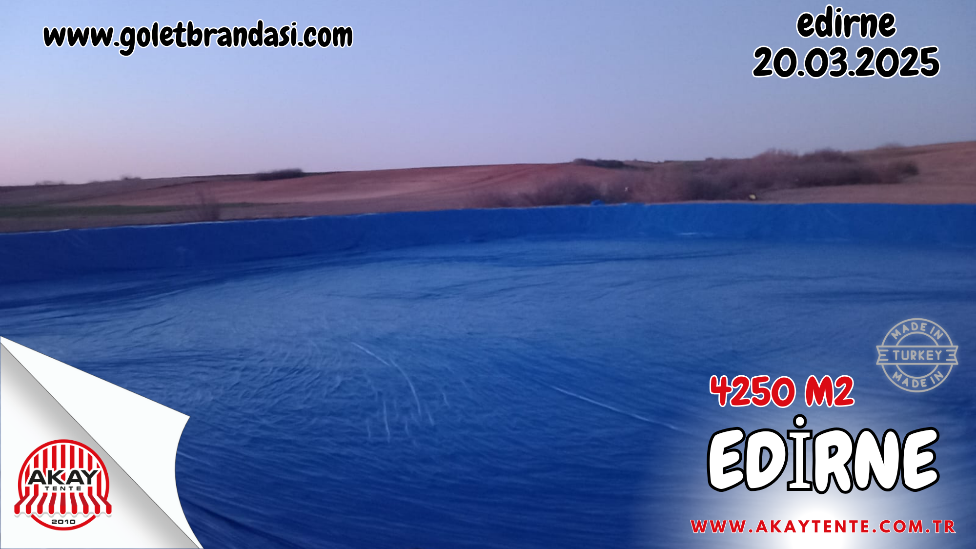 Gölet Brandası 650 Gram Pvc Branda