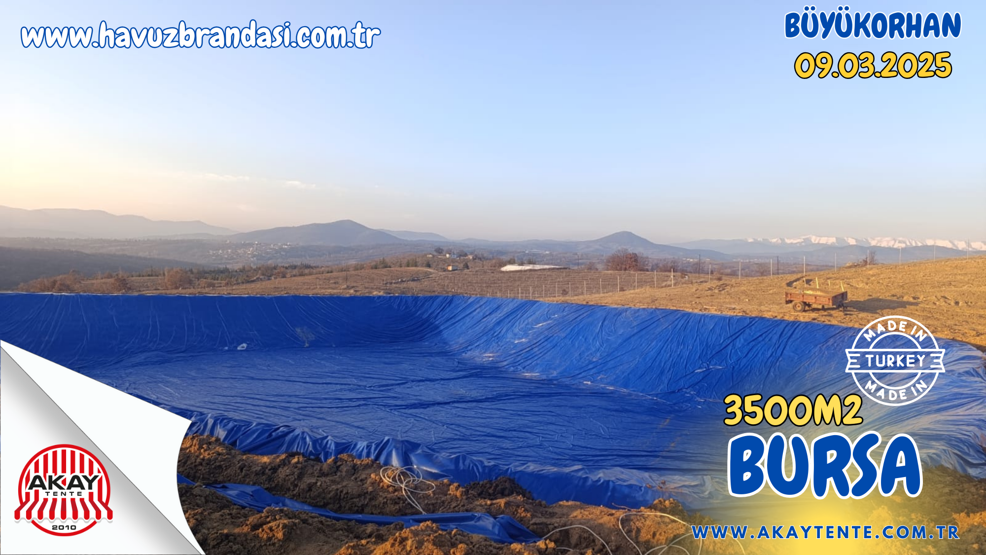 Gölet Brandası 650 Gram Pvc Branda