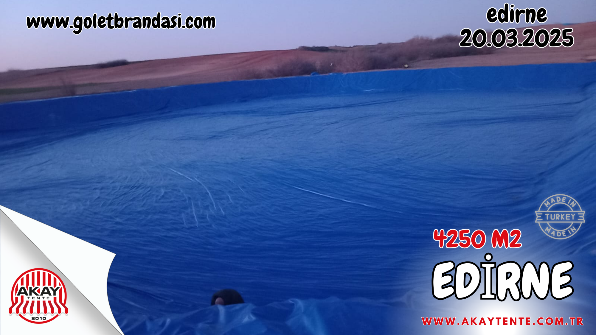 Gölet Brandası 650 Gram Pvc Branda