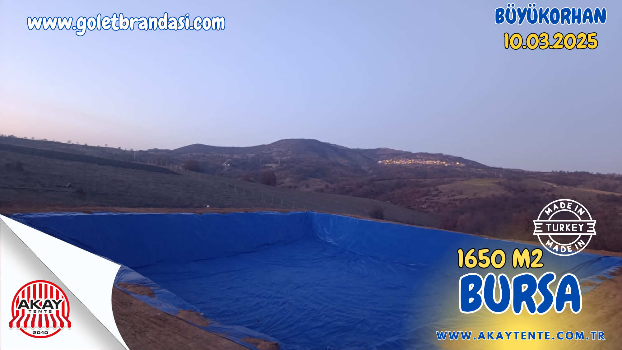 Gölet Brandası 650 Gram Pvc Branda