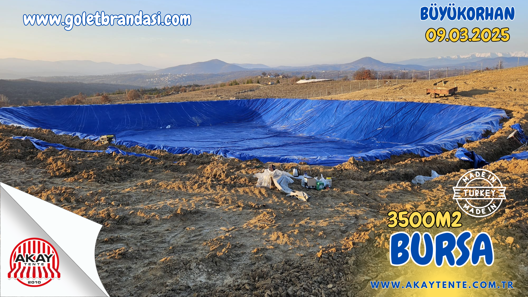 Gölet Brandası 650 Gram Pvc Branda