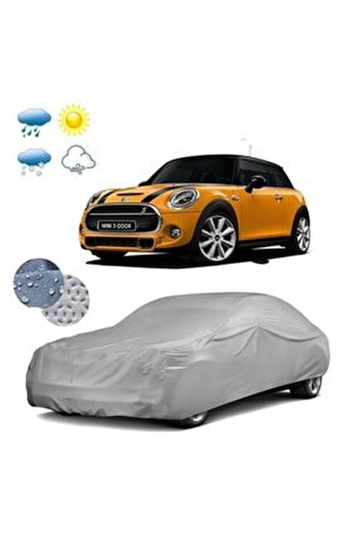 Mini Cooper Modelleri Oto Brandası İçi Miflonlu Su Geçirmez