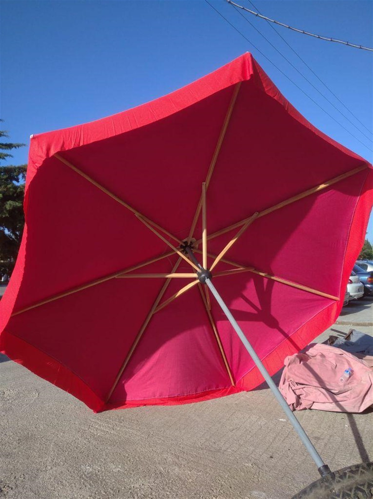 Tek Kanat 150cm Çift Açılır Pazarcı Şemsiyesi