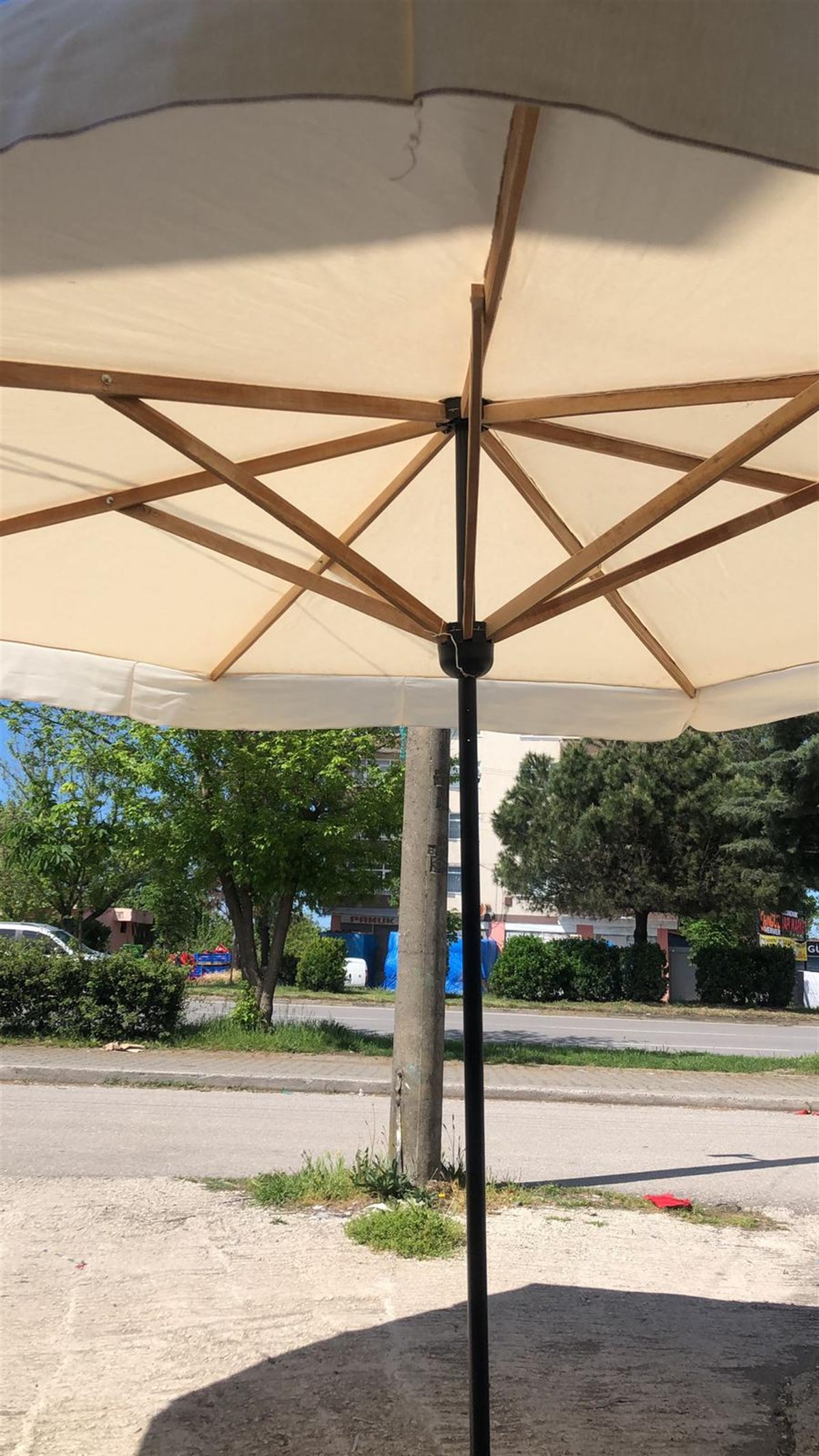 Tek Kanat 150cm Çift Açılır Pazarcı Şemsiyesi