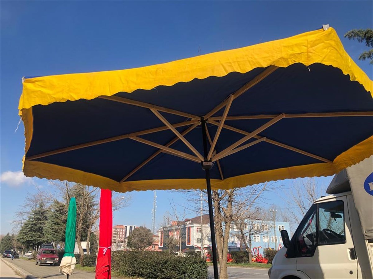 Tek Kanat 150cm Çift Açılır Pazarcı Şemsiyesi