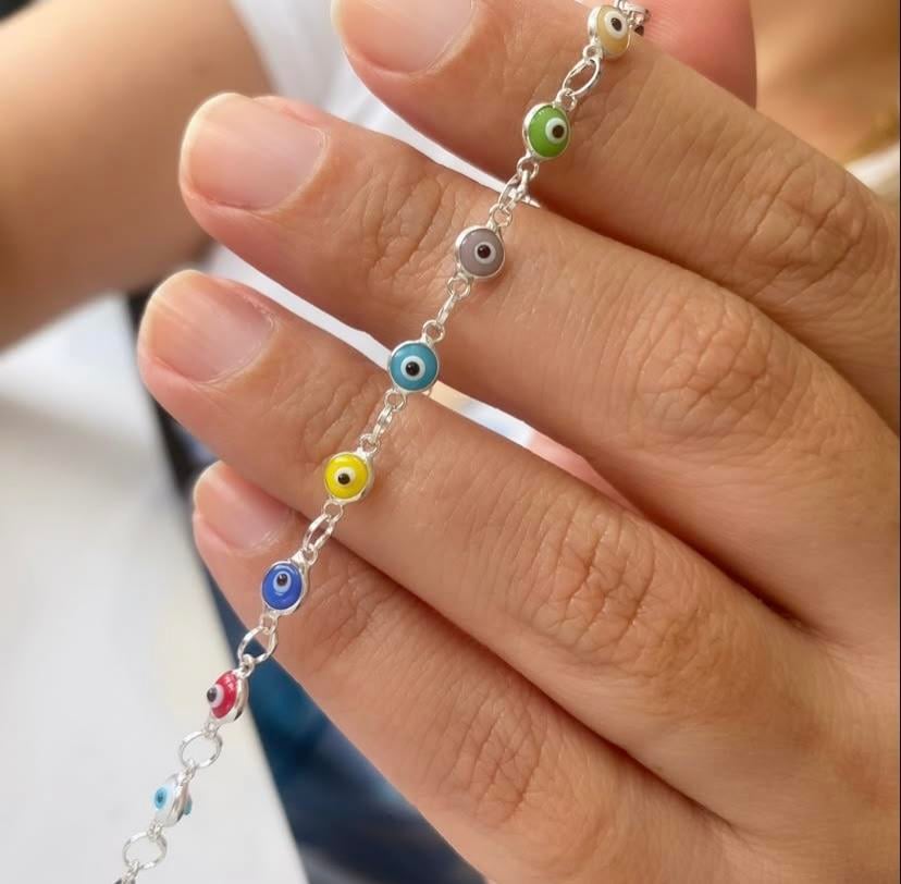 925 Ayar Gümüş renkli Boncuklu Bileklik