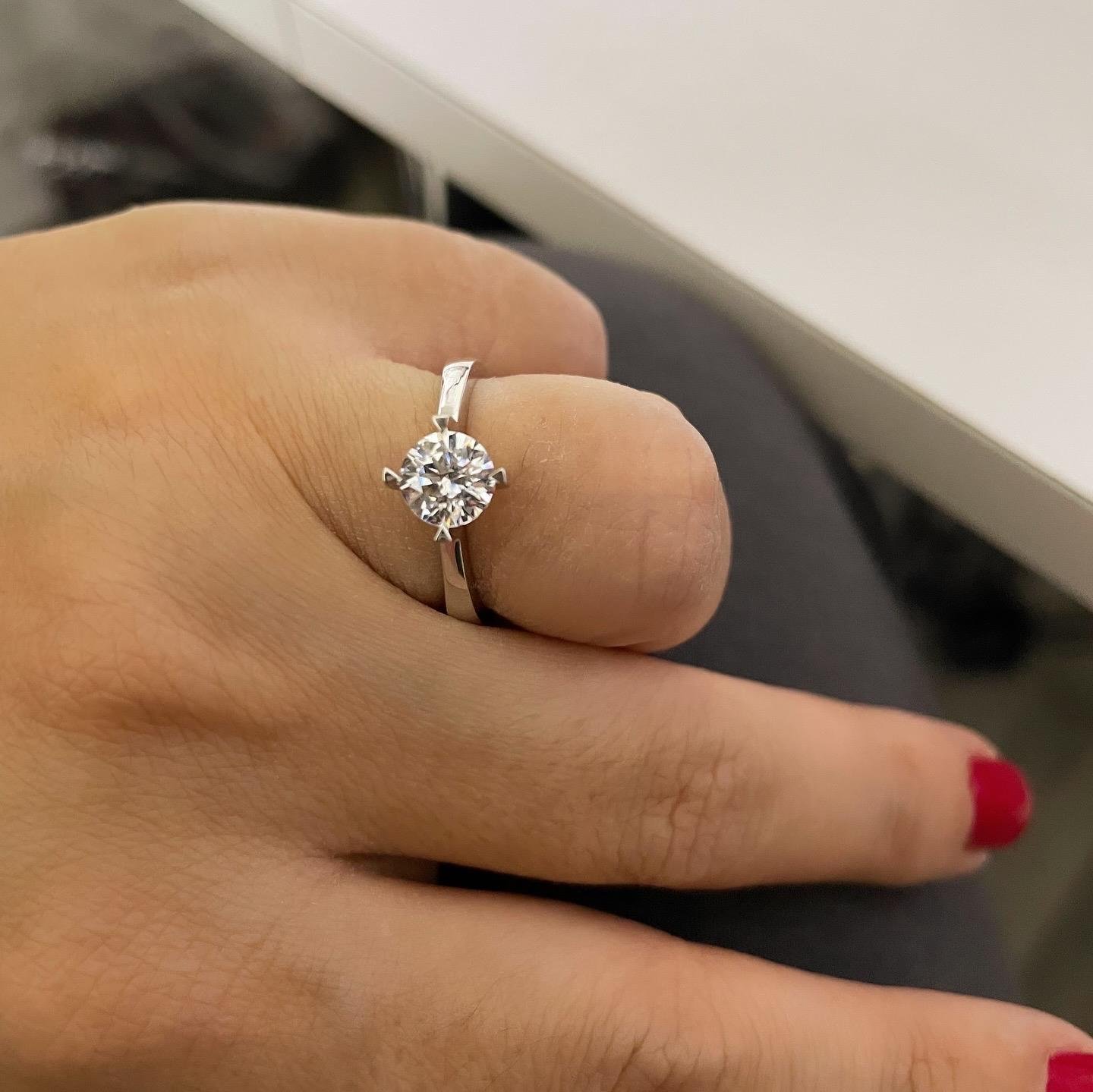 925 Ayar Swarovski Taşlı Gümüş Tektaş Yüzük