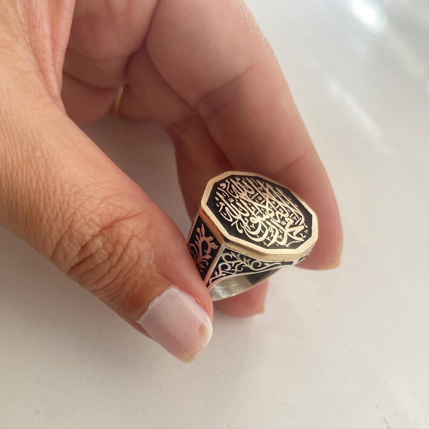 Dualı 925 Ayar Gümüş Erkek Yüzük