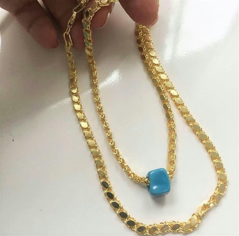 Gümüş Arpa Zincir Kolye