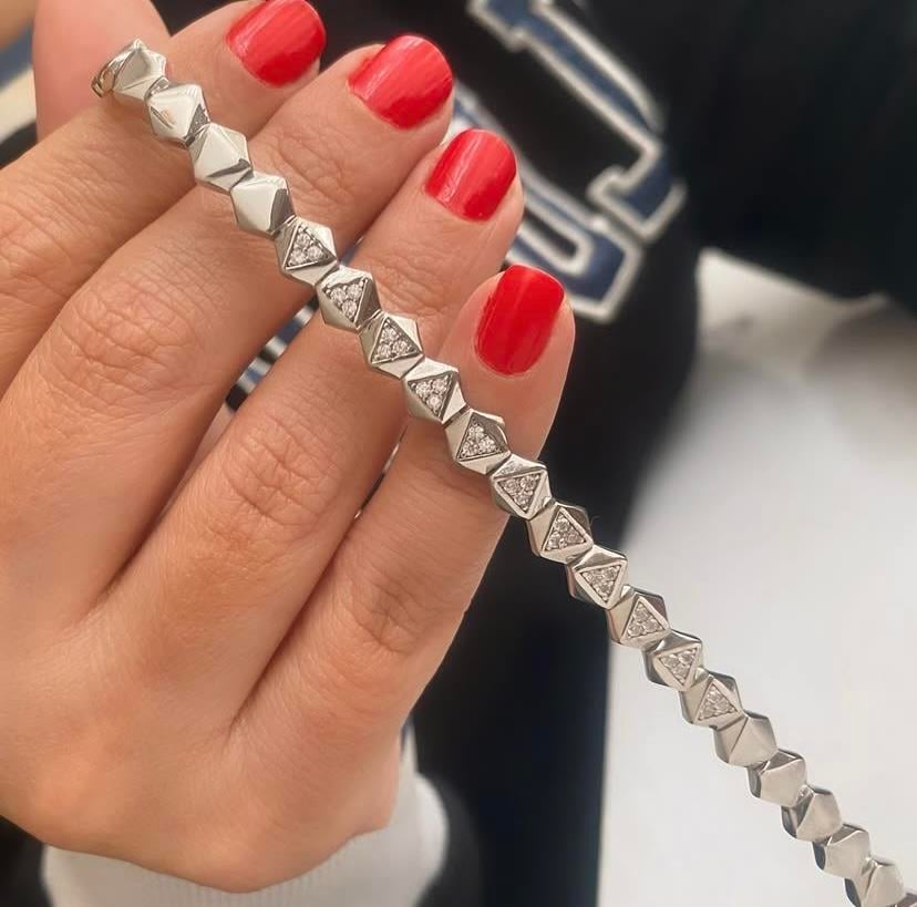 Taşlı 925 Ayar Gümüş Bileklik