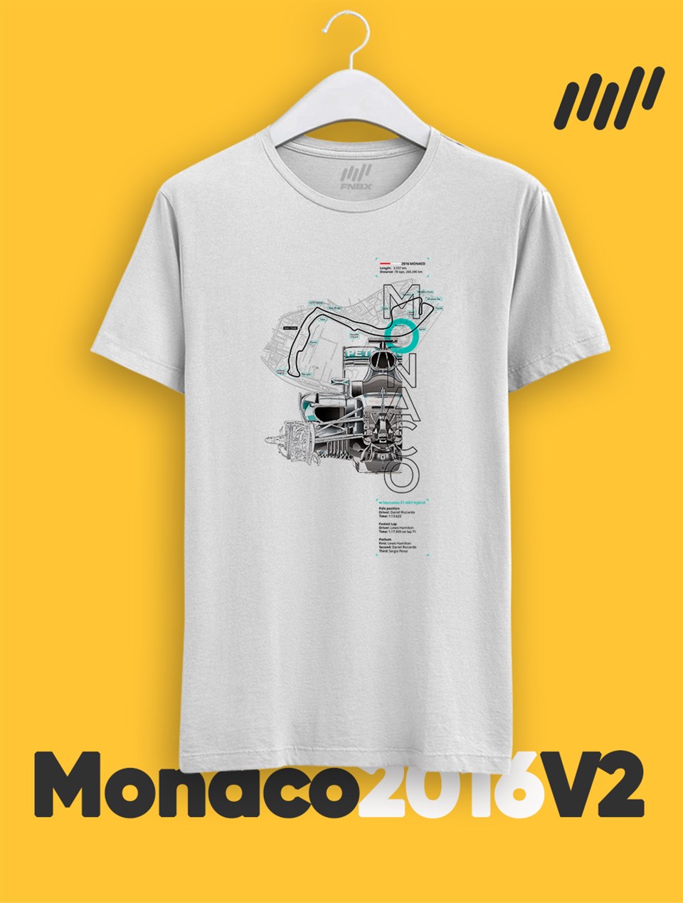 2016 Monaco GP Özel Tasarımı T-Shirt