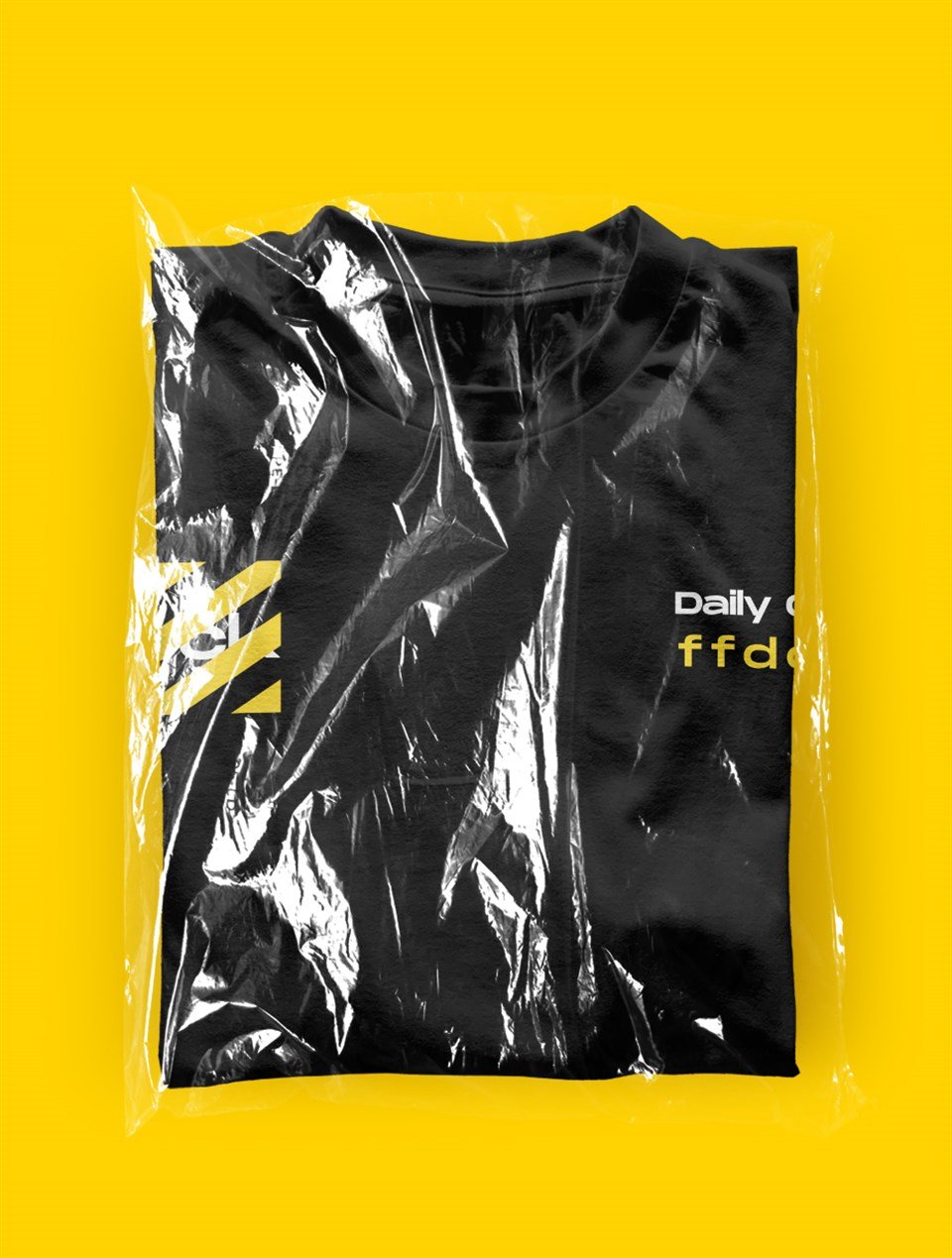 Block Fashion Siyah Sweat Sarı Baskı