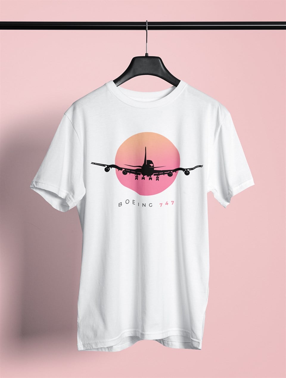 Boeing 747 Beyaz T-Shirt