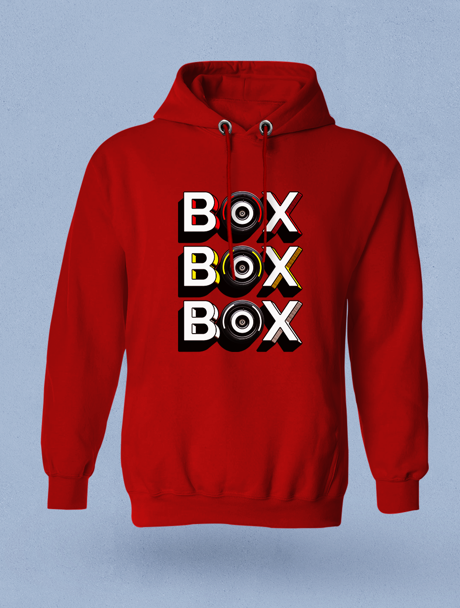 Box Box Box Kırmızı Sweatshirt Hoodie
