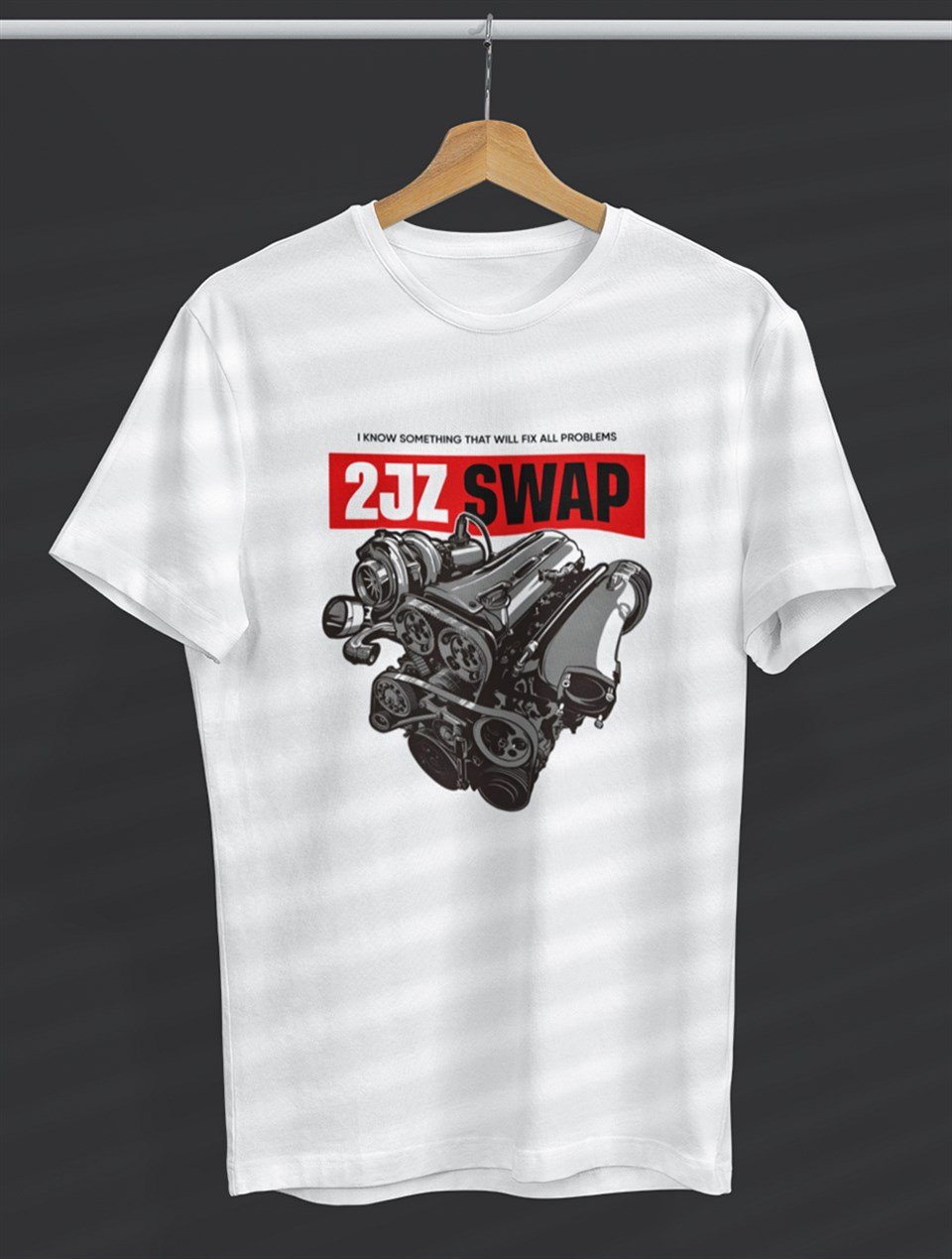 Car Series 2JZ SWAP Baskılı T-Shirt