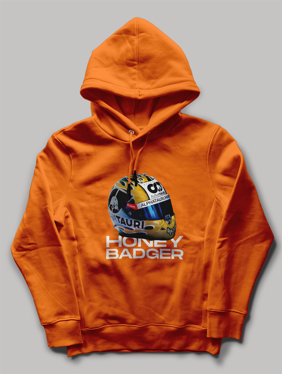 Daniel Ricciardo Parlayan Kask Kapşonlu Turuncu Sweatshirt Hoodie Kapşonlu