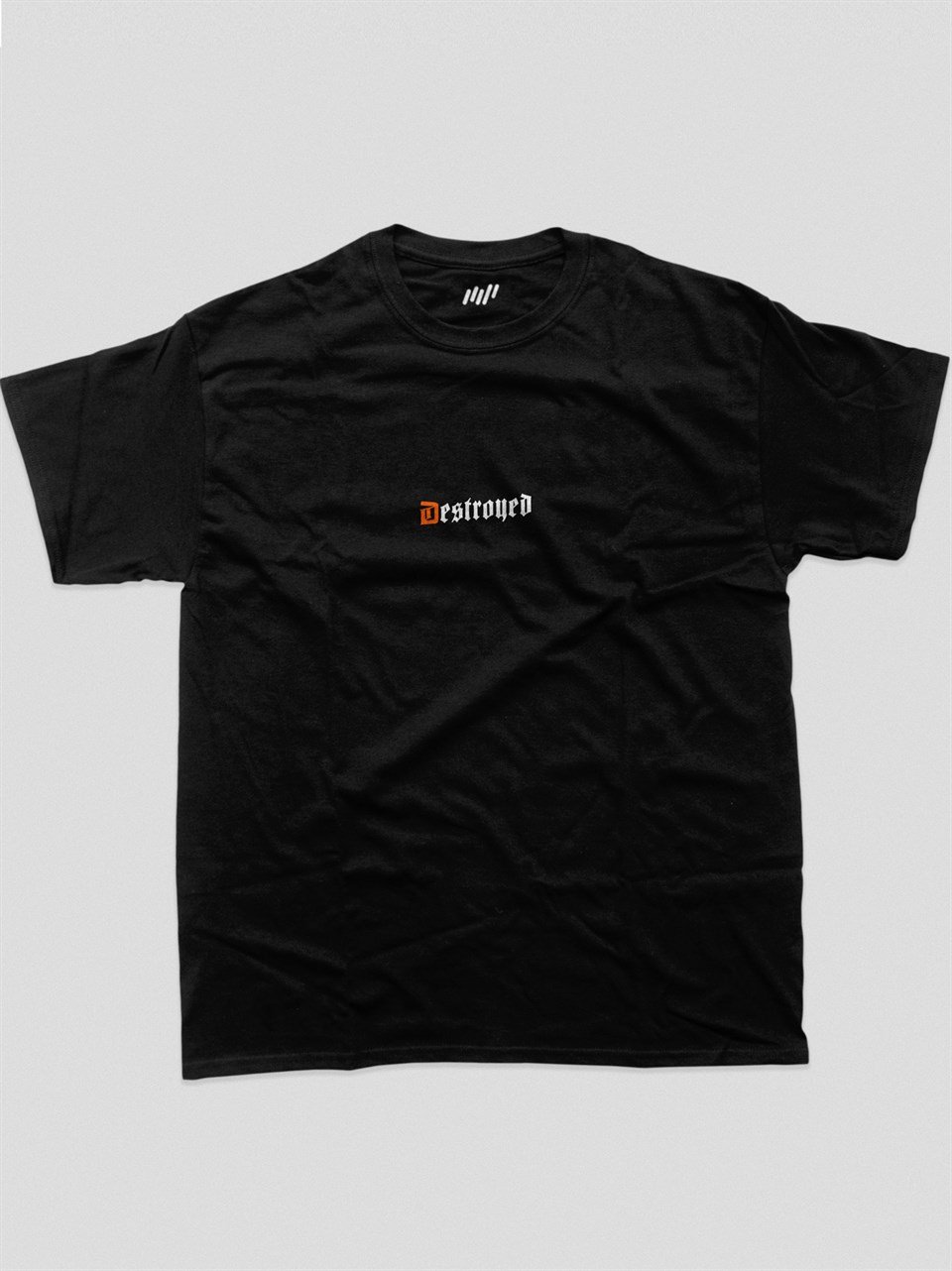 Destroyed Baskılı Unisex Siyah T-Shirt