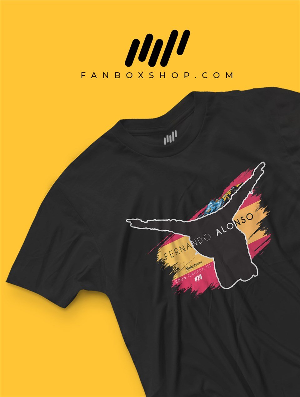 Fernando Alonso Kanada GP 2006 Shape of Victory T-shirt