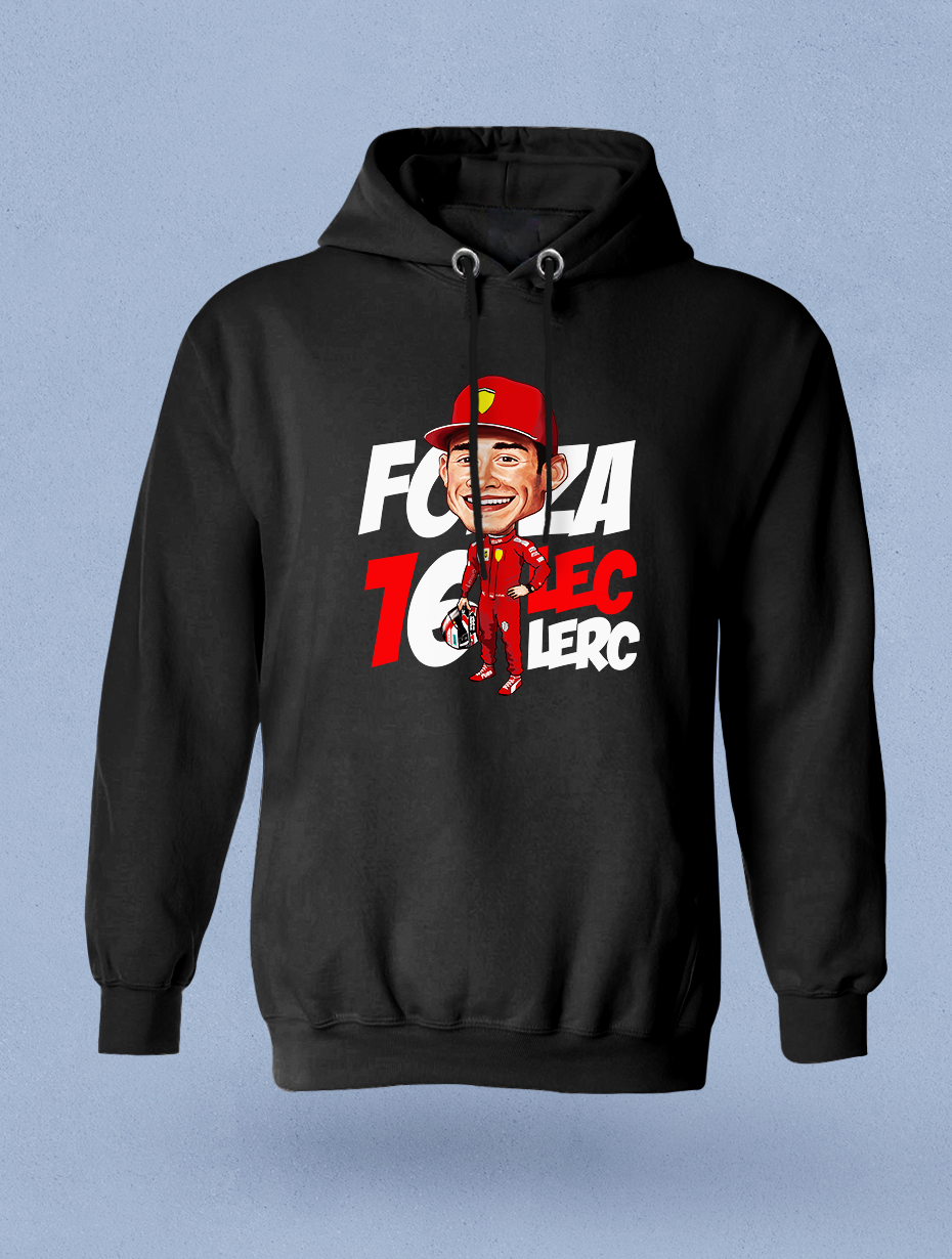Forza Leclerc 16 Siyah Sweatshirt Hoodie