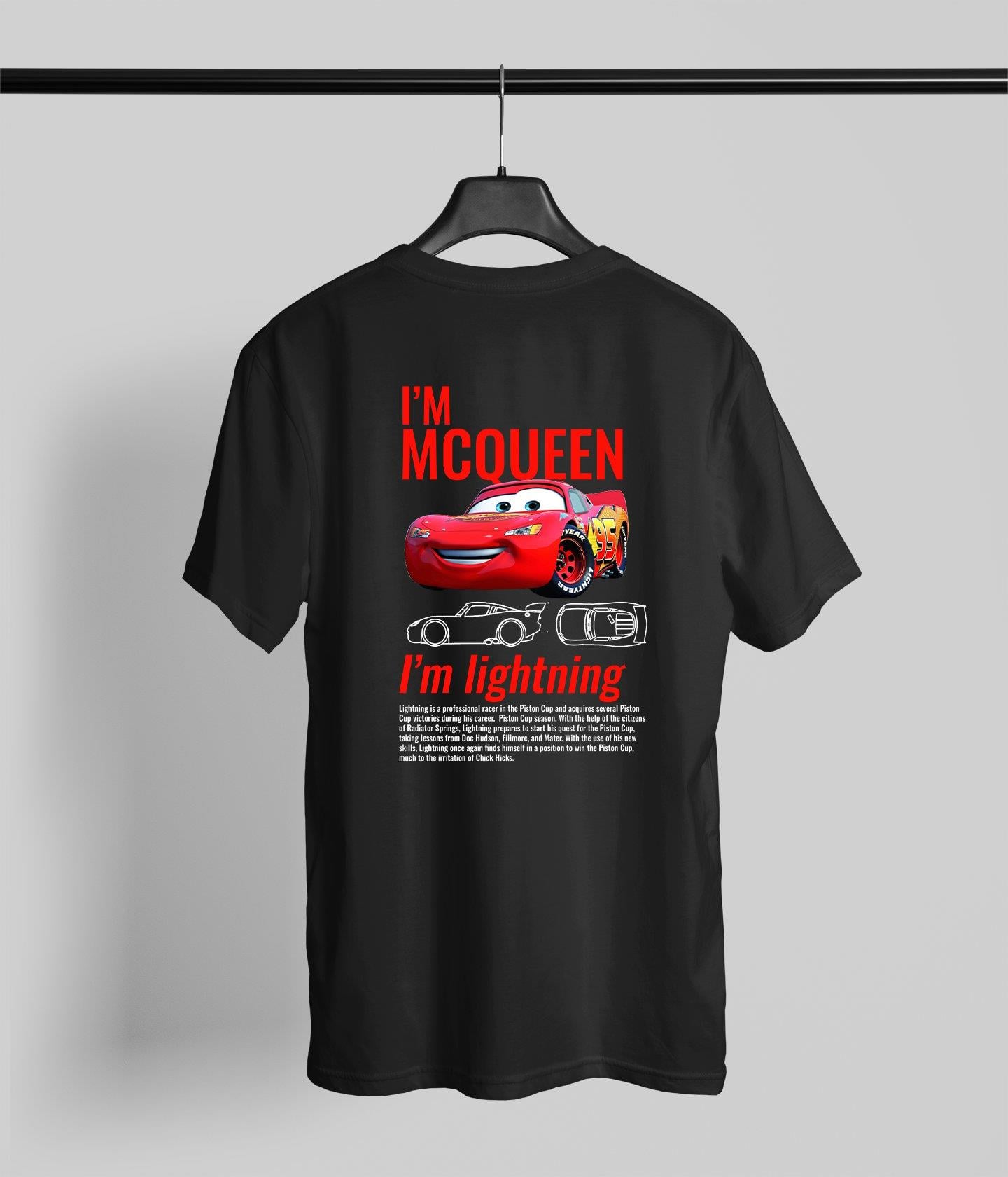 I'm MCQUEEN Siyah T-Shirt