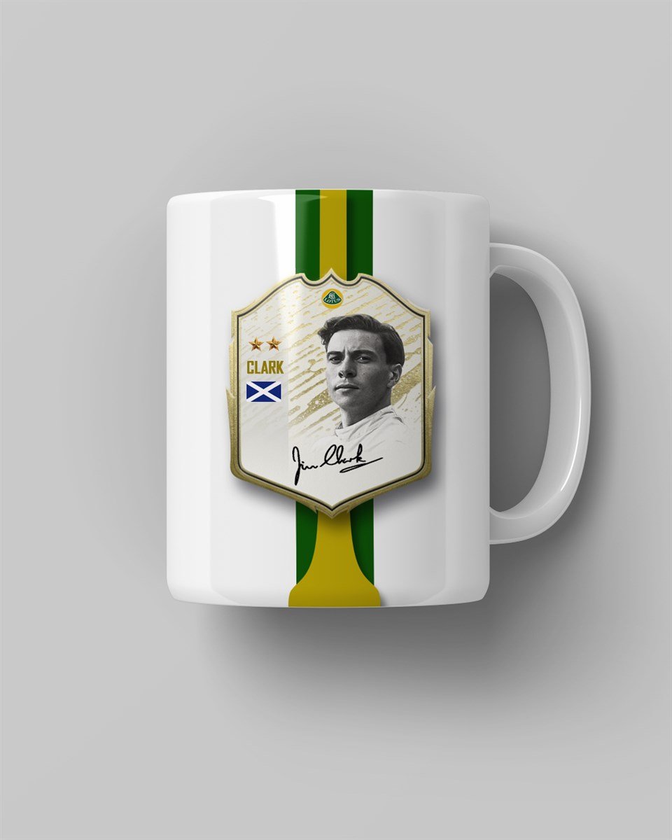 Jim Clark Legend Serisi RFL Baskılı Beyaz Kupa Bardak