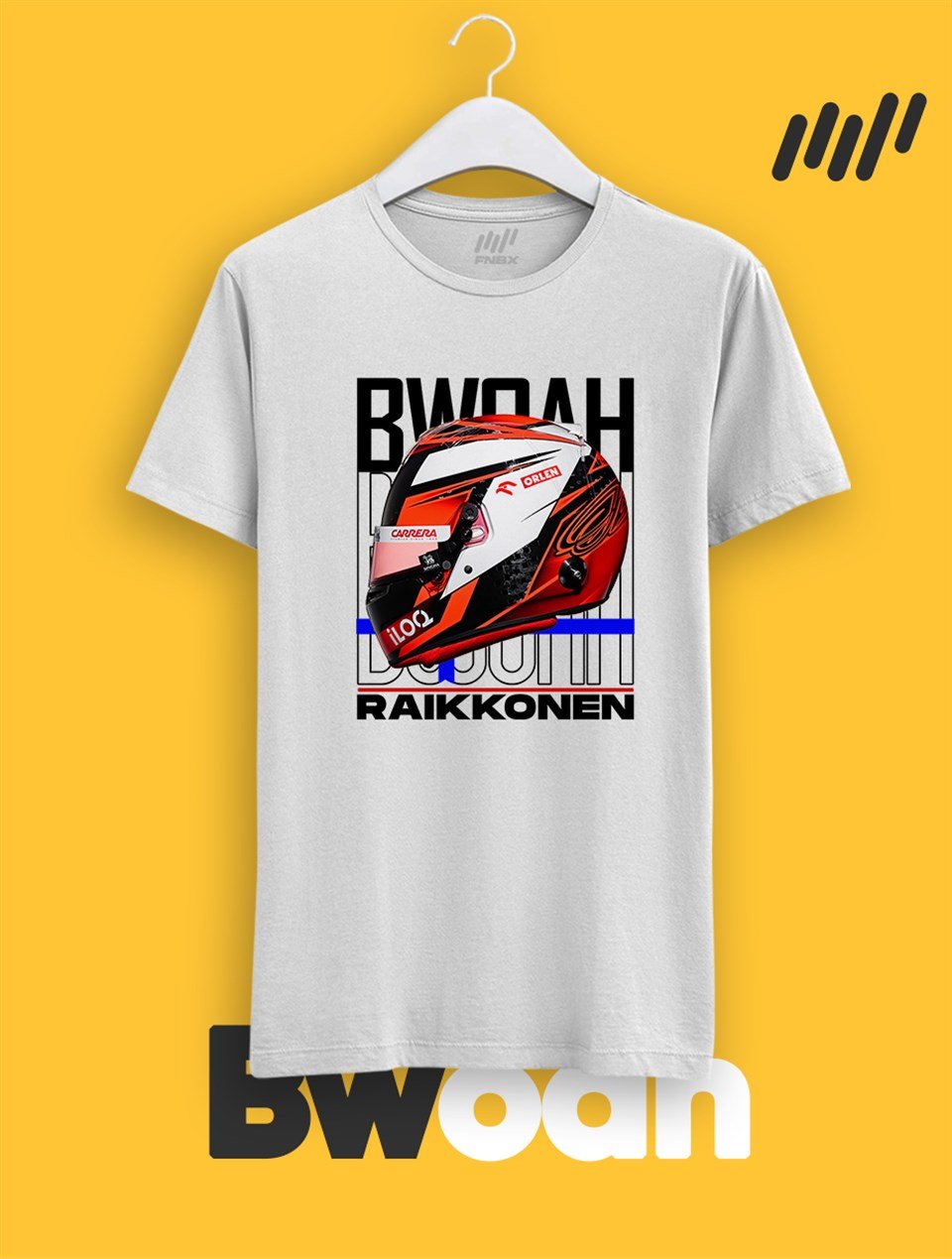 Kimi Raikkonen Kask Parlayan Vizör Baskılı T-Shirt