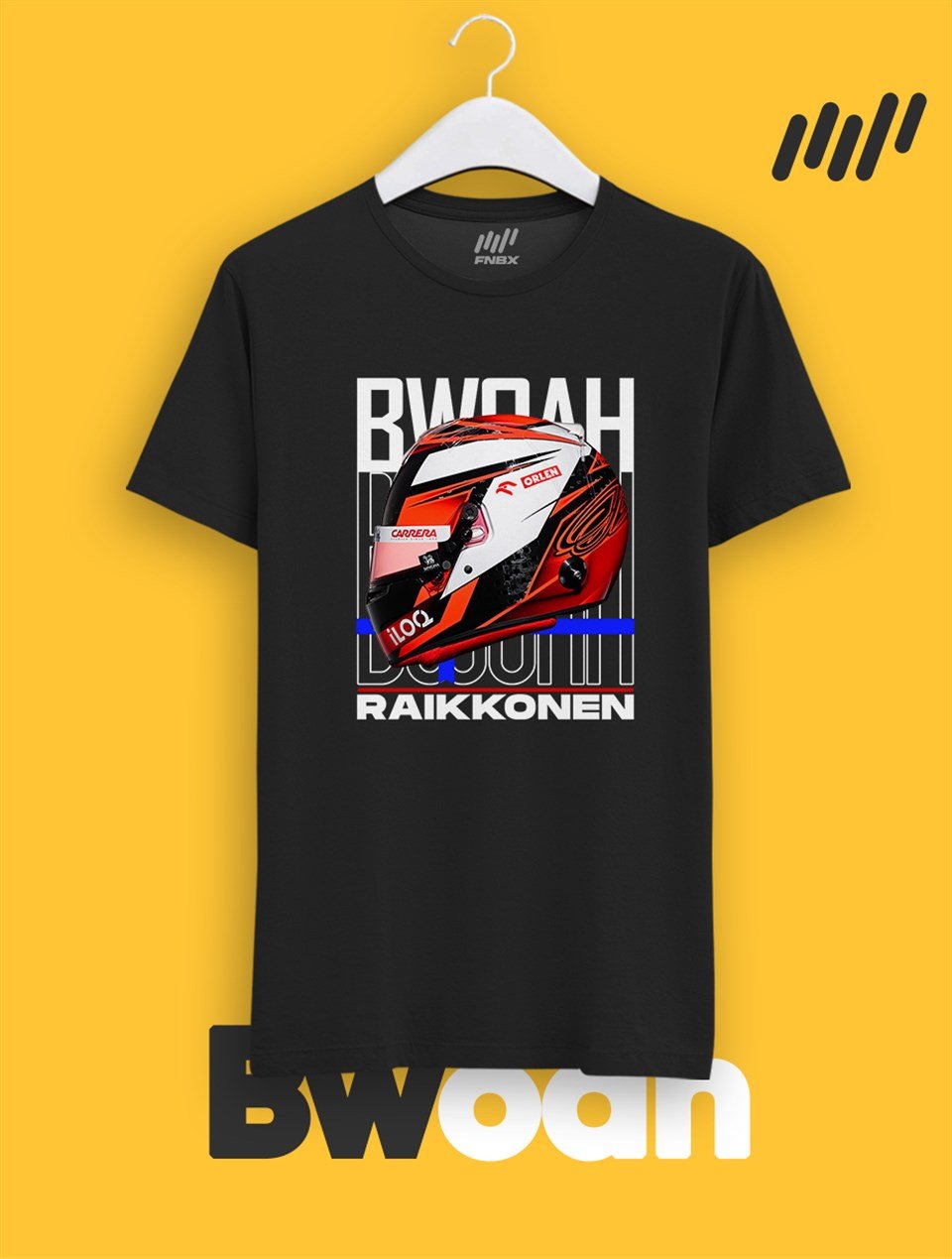 Kimi Raikkonen Kask Parlayan Vizör Baskılı T-Shirt