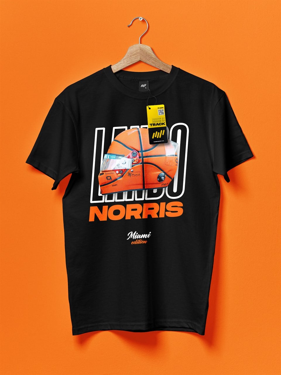 Lando Norris Miami Helmet Siyah T-Shirt