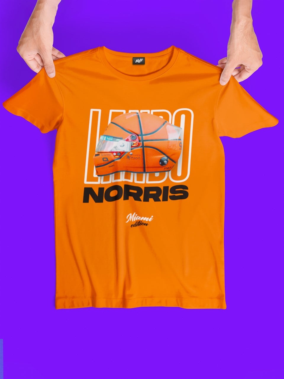 Lando Norris Miami Helmet Turuncu T-Shirt